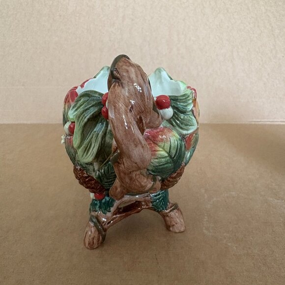 Fitz & Floyd Christmas Lodge Holly Pinecone Sugar Creamer - Picture 8 of 16